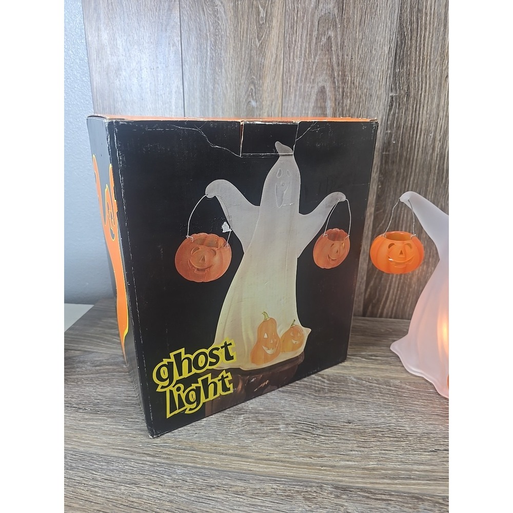 2002 JC Penney‎ Home Collection Acrylic Ghost Light W/Pumpkins Halloween - Picture 4 of 10
